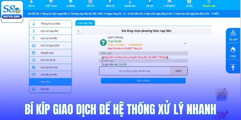 Bí kíp giao dịch để hệ thống xử lý nhanh