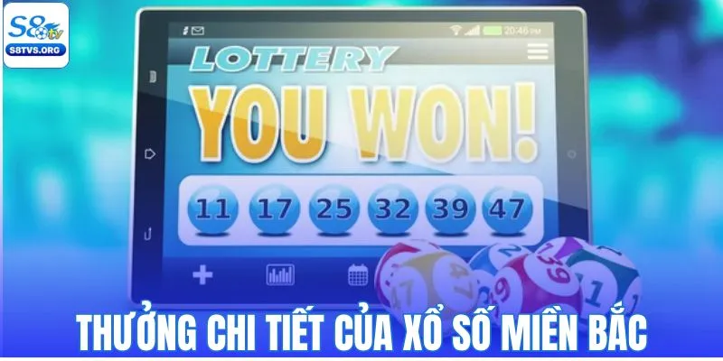Thưởng chi tiết của hình thức xổ số miền Bắc